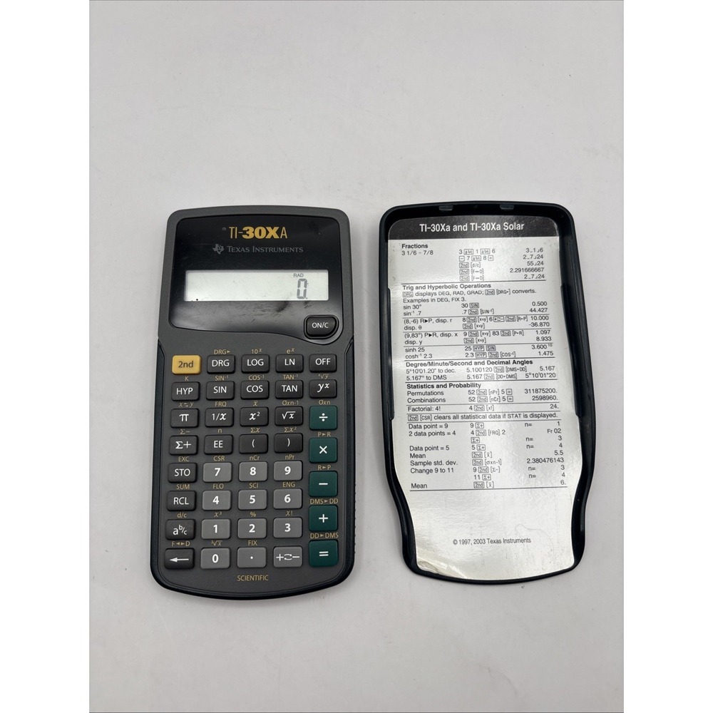 Texas Instruments scientific‎ TI-30XA solar with case & instructions
